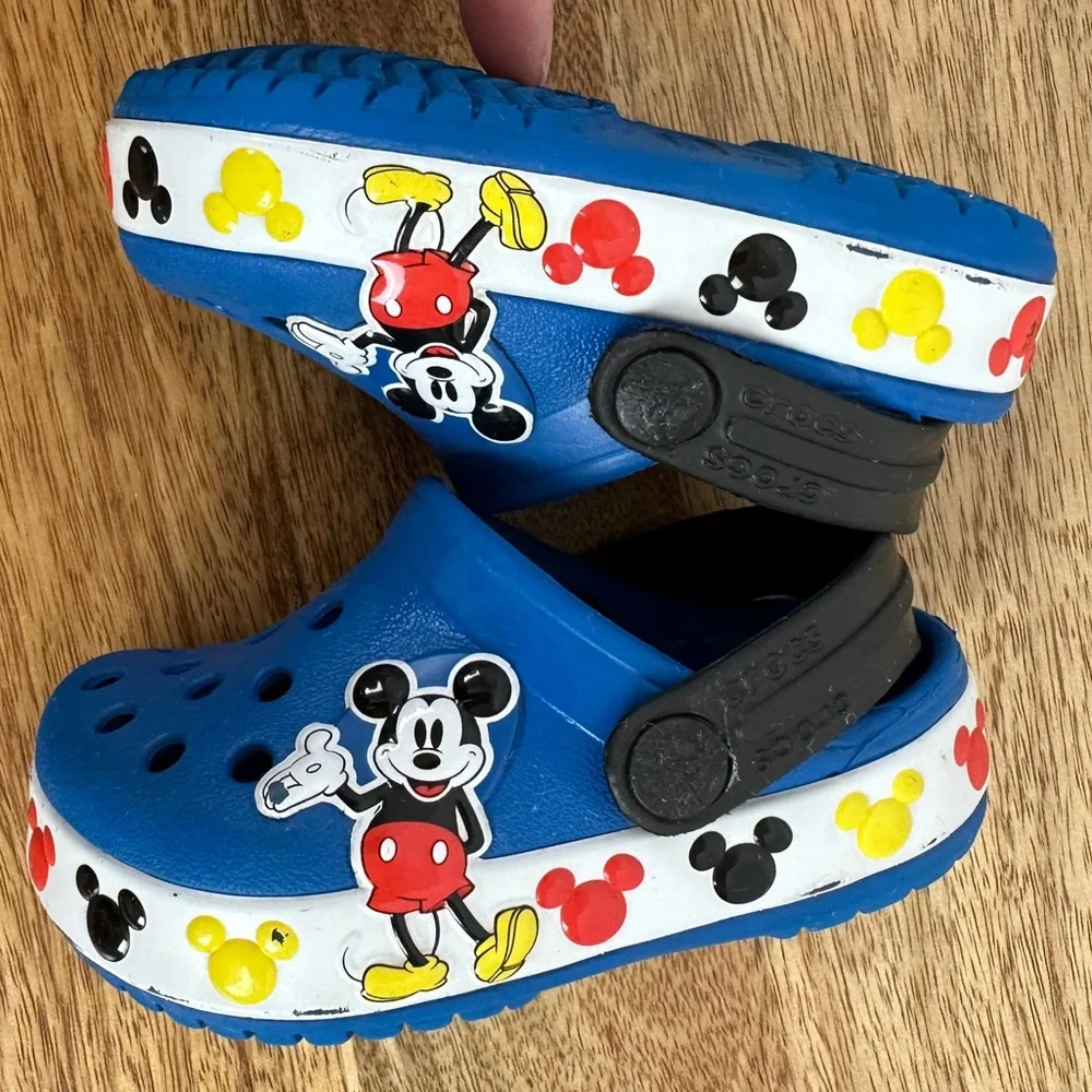 Crocs Mickey Mouse Disney Blue C4 Toddler Baby Shoes‎